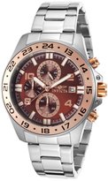 Thumbnail for your product : Invicta Men's Pro Diver Chronograph Stainless Steel Brown Dial Rose-Tone Bezel