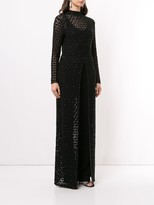 Thumbnail for your product : retrofete Open-Knit Long-Sleeved Maxi Dress