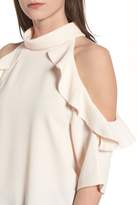 Thumbnail for your product : Topshop Ruffle Cold Shoulder Top