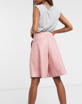 Thumbnail for your product : Topshop PU culottes in pink