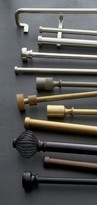 Thumbnail for your product : Crate & Barrel Barnes Antiqued Brass .75"dia.x48"88" Curtain Rod Set