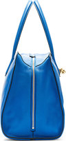 Thumbnail for your product : Alexander McQueen Blue Leather Zip Around Skull Padlock Bag