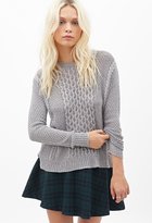 Thumbnail for your product : Forever 21 Crew Neck Fisherman Sweater