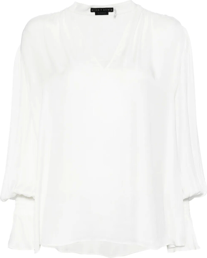 Alice + Olivia Onica long-sleeved blouse
