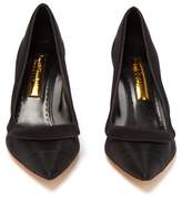 Thumbnail for your product : Rupert Sanderson Esme Mesh And Satin Pumps - Womens - Black