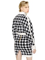 Thumbnail for your product : Balmain Woven Houndstooth & Nappa Cocoon Jacket