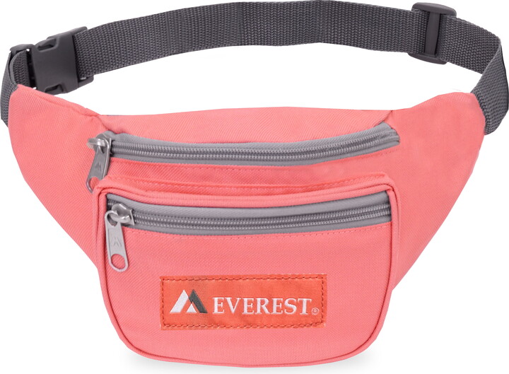 Everest Unisex Signature Waist Fanny Pack Coral Grey