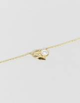 Thumbnail for your product : ASOS Sterling Silver Gold Plated Capricorn Necklace