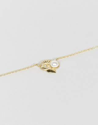 ASOS Sterling Silver Gold Plated Capricorn Necklace