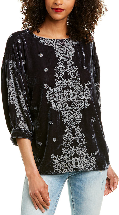 johnny was ariel cropped blouse