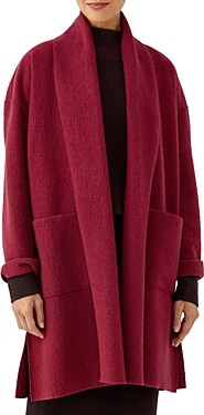 Eileen Fisher Wool Shawl Collar Coat