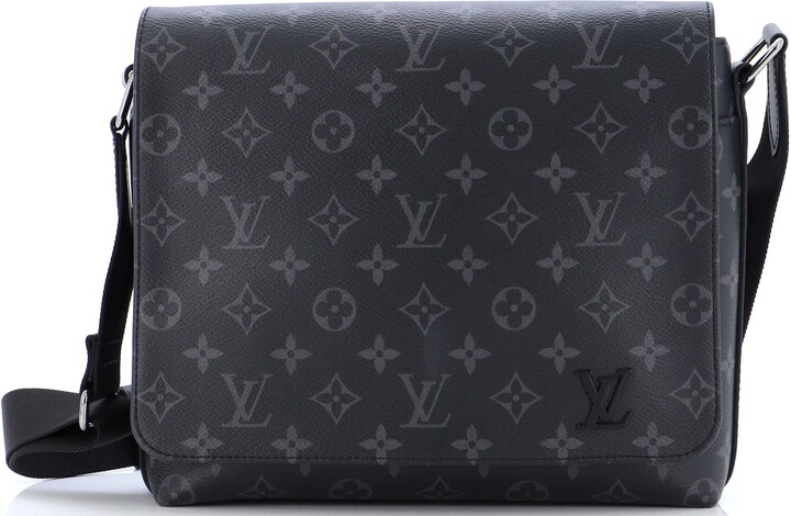 Louis+Vuitton+Odyssey+Messenger+Bag+MM+Black+Canvas for sale online