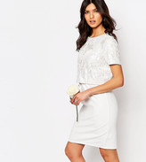 Thumbnail for your product : True Decadence Embellished Crop Top Midi Pencil Dress