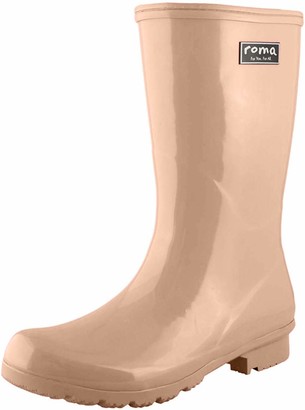 blush rain boots