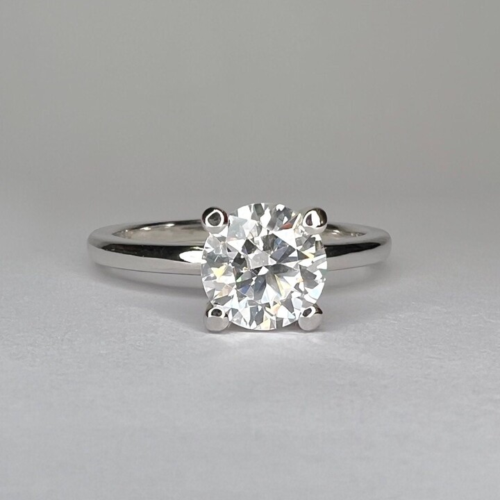Etsy Certified Moissanite Solitaire Diamond Engagement Ring 1.00Ct. To 2.00Ct Round 14K Gold #7097