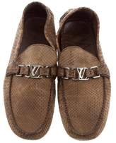 Thumbnail for your product : Louis Vuitton Monte Carlo Python Driving Loafers