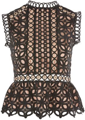 Topshop Eyelet lace shell blouse