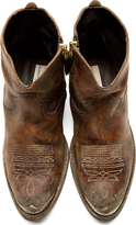Thumbnail for your product : Golden Goose Burgundy Leather Distressed Young Boots