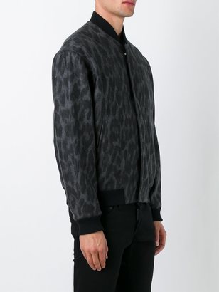 Just Cavalli animalier print bomber jacket - men - Cotton/Polyester/Viscose/Wool - 48