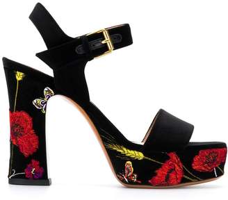 Valentino Garavani poppy embroidery sandals