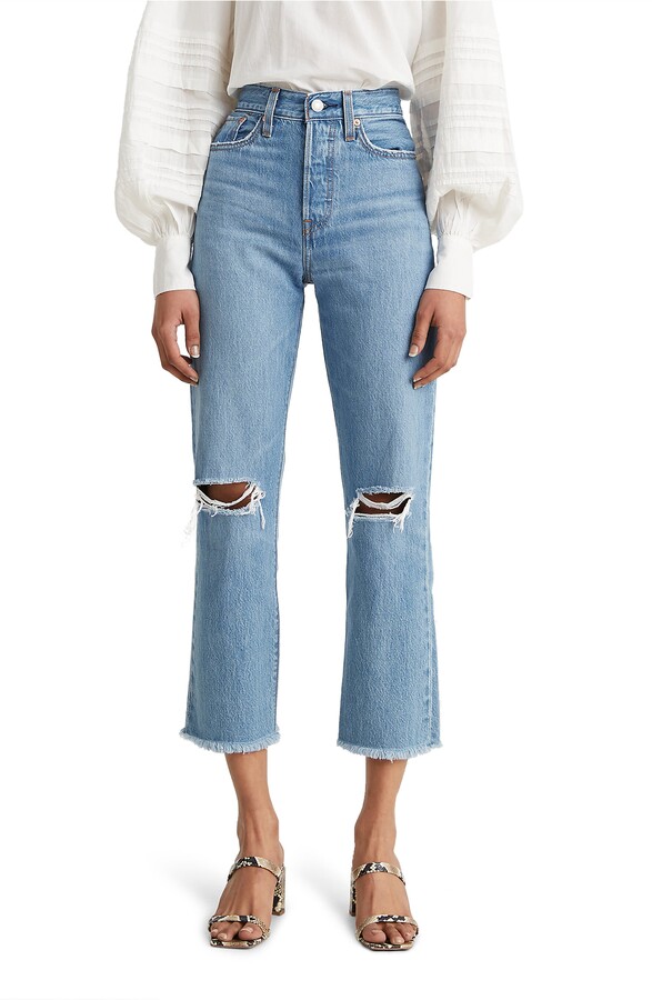 Levi's Wedgie High Waist Crop Straight Leg Jeans ShopStyle