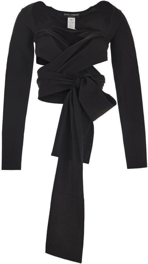 Dolce & Gabbana Kim Jersey Milano Long-Sleeved Top