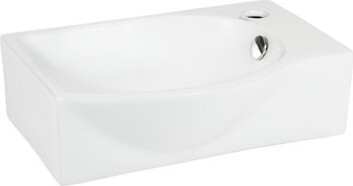 Elanti Left-Facing Ceramic 16'' Wall-Mount Bathroom Sink