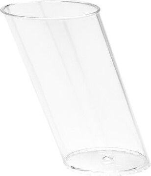 Restaurantware-3.2 Ounce Dessert Cups 100 Disposable Mini Appetizer Cups - Round Slope Design Clear Plastic Parfait Cup Serve Appetizers Snacks