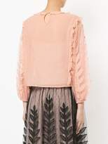 Thumbnail for your product : RED Valentino ruffled lace blouse