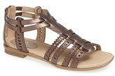 Thumbnail for your product : Easy Spirit 'e360 - Karelly' Pinked & Perforated Leather Back Zip Sandal (Women)