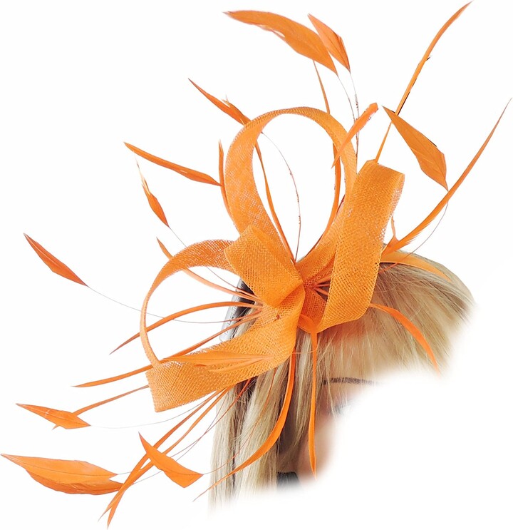 Hats By Cressida Nerissa Womens Occasion Ascot Sinamay and Feather