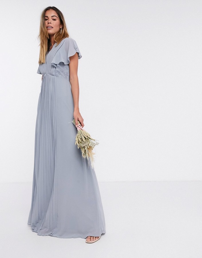 dusty blue maxi dress uk
