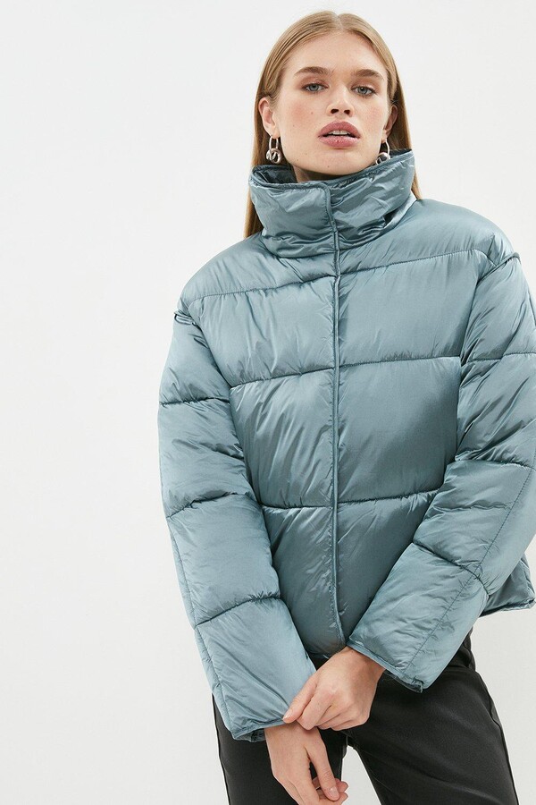 Funnel Neck Puffer Jacket ShopStyle