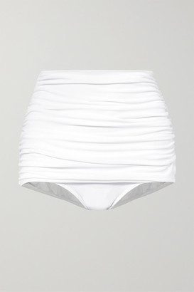 Norma Kamali Bill Ruched Bikini Briefs - White
