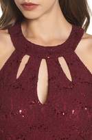 Thumbnail for your product : Morgan & Co. Keyhole Lace Column Gown