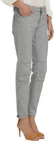 Thumbnail for your product : Nili Lotan Railroad-Stripe Ankle-Zip Jeans