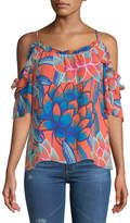 Thumbnail for your product : Parker Printed Cold-Shoulder Top