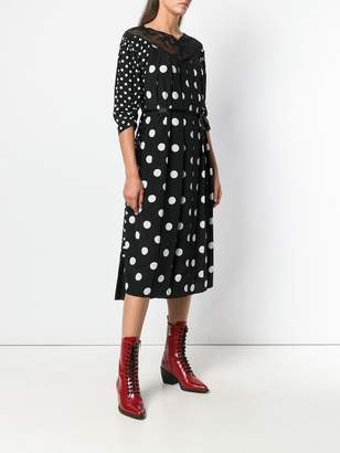 Marc Jacobs lace-trim polka dots dress