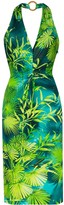 Thumbnail for your product : Versace Jungle signature print halterneck dress