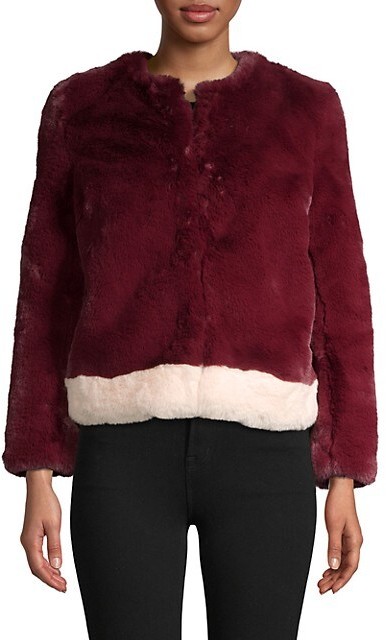 saks faux fur jacket