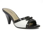 Thumbnail for your product : Ellen Tracy Leather Slide Saddle Sandals
