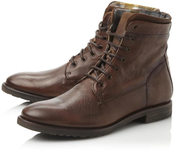Dune London DUNE MENS CONNOR Lace Up Leather Boot ShopStyle