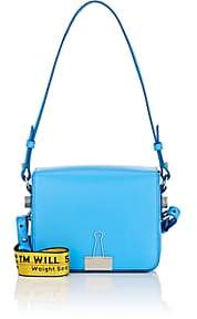 Off-White Women's Binder-Clip Small Leather Crossbody Bag-Blue