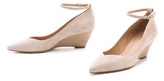 Thumbnail for your product : Belle by Sigerson Morrison Waverly Suede Ankle Strap Wedges