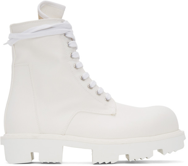 rick owens white boots