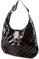 Thumbnail for your product : Burberry Quilted Patent Leather Hobo