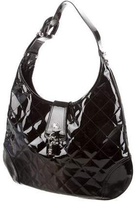 Burberry Quilted Patent Leather Hobo