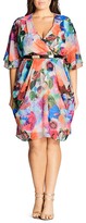 Thumbnail for your product : City Chic Printed Wrap Dress
