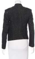 Thumbnail for your product : Maje Leather-Trimmed Wool Jacket
