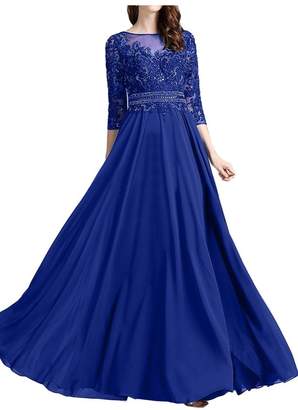 Rieshaneea Womens 3/4 Sleeves Mother of The Bride Dresses Formal Gown
